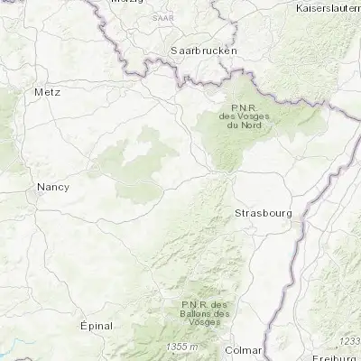 Map showing location of Sarrebourg (48.735580, 7.057200)