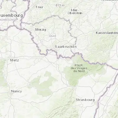 Map showing location of Sarreguemines (49.109950, 7.067470)