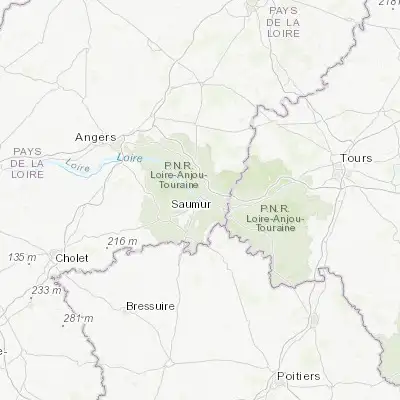 Map showing location of Saumur (47.259310, -0.078080)