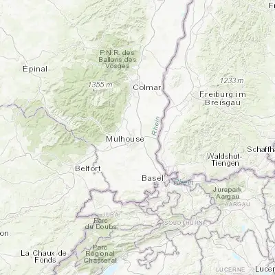 Map showing location of Sausheim (47.787110, 7.372670)