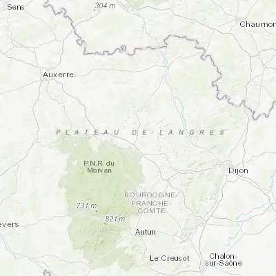 Map showing location of Semur-en-Auxois (47.483330, 4.333330)