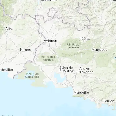 Map showing location of Sénas (43.743750, 5.078000)