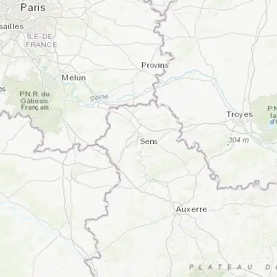Map showing location of Sens (48.197380, 3.283280)