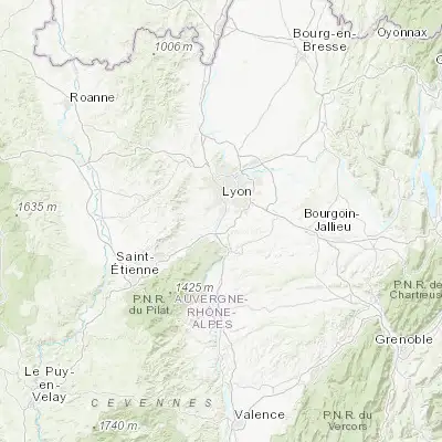 Map showing location of Sérézin-du-Rhône (45.628710, 4.824000)