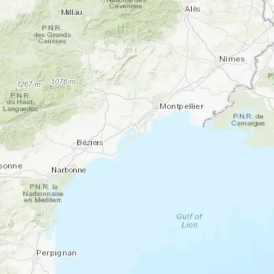 Map showing location of Sète (43.402800, 3.692780)