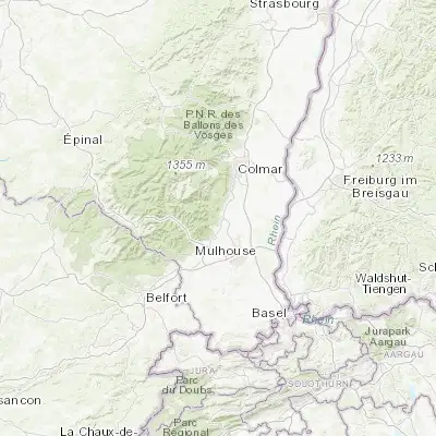 Map showing location of Soultz-Haut-Rhin (47.888490, 7.228600)