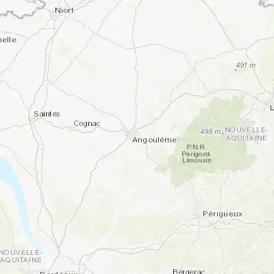 Map showing location of Soyaux (45.640520, 0.197520)