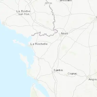 Map showing location of Surgères (46.108090, -0.751400)