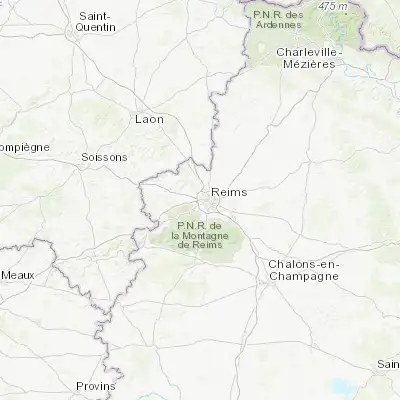 Map showing location of Tinqueux (49.250000, 3.983330)