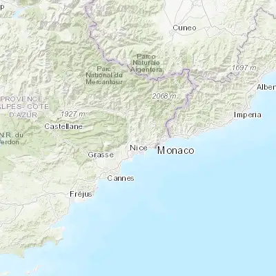 Map showing location of Tourrette-Levens (43.786400, 7.275980)