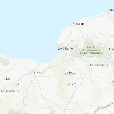 Map showing location of Trouville-sur-Mer (49.365700, 0.080410)