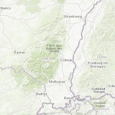 Map showing location of Turckheim (48.087480, 7.277070)