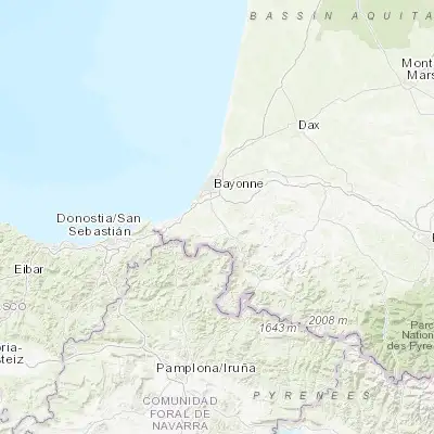 Map showing location of Ustaritz (43.399910, -1.456960)