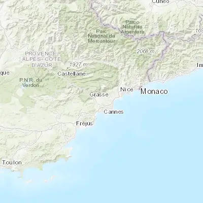 Map showing location of Valbonne (43.632920, 6.999110)