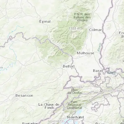 Map showing location of Valdoie (47.670410, 6.842030)