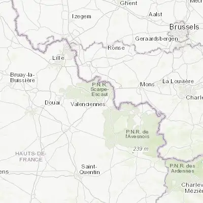 Map showing location of Valenciennes (50.359090, 3.525060)