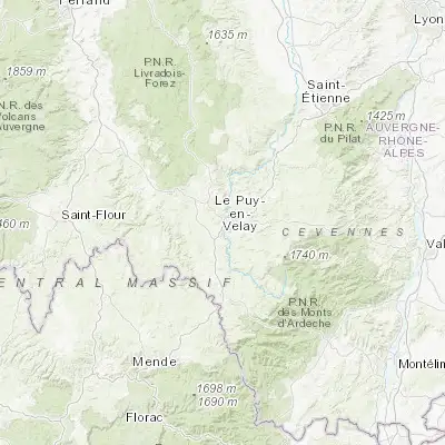 Map showing location of Vals-près-le-Puy (45.031550, 3.877870)