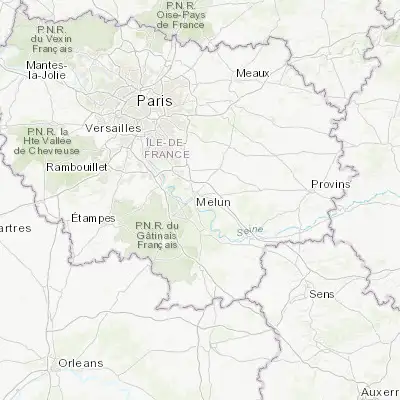Map showing location of Vaux-le-Pénil (48.528030, 2.691650)
