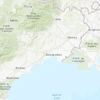 Map showing location of Vendargues (43.658330, 3.970000)