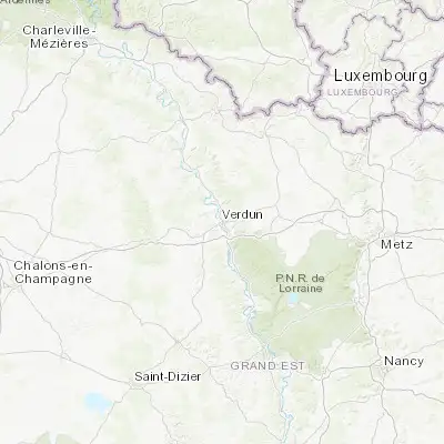 Map showing location of Verdun (49.159640, 5.382900)