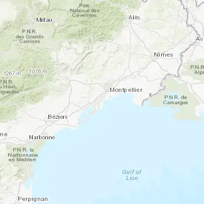 Map showing location of Vic-la-Gardiole (43.490800, 3.797500)