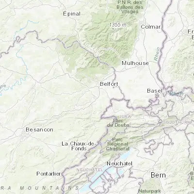 Map showing location of Vieux-Charmont (47.521900, 6.837380)