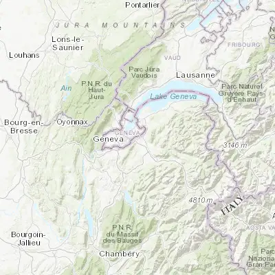 Map showing location of Ville-la-Grand (46.203000, 6.250100)