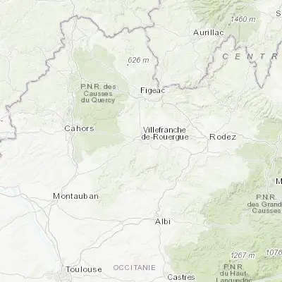 Map showing location of Villefranche-de-Rouergue (44.351660, 2.037020)