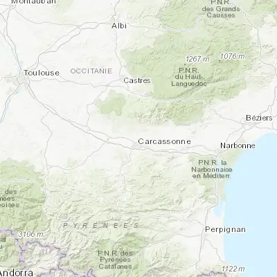 Map showing location of Villemoustaussou (43.252510, 2.363970)