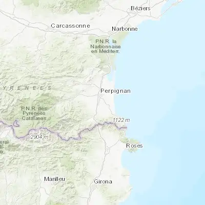 Map showing location of Villeneuve-de-la-Raho (42.636960, 2.916830)