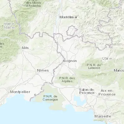 Map showing location of Villeneuve-lès-Avignon (43.967730, 4.792580)