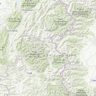 Map showing location of Villeneuve (44.944880, 6.565450)