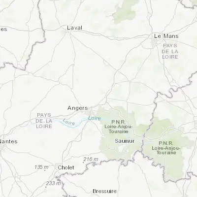 Map showing location of Villevêque (47.560950, -0.423830)