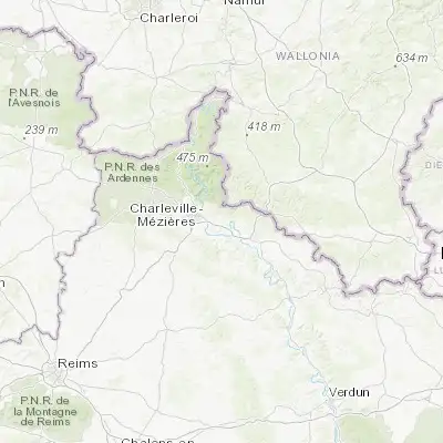 Map showing location of Vrigne-aux-Bois (49.737160, 4.855670)