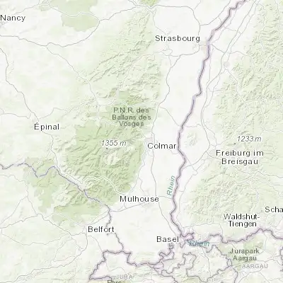 Map showing location of Wintzenheim (48.072690, 7.290720)