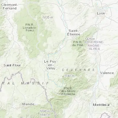 Map showing location of Yssingeaux (45.142820, 4.123720)