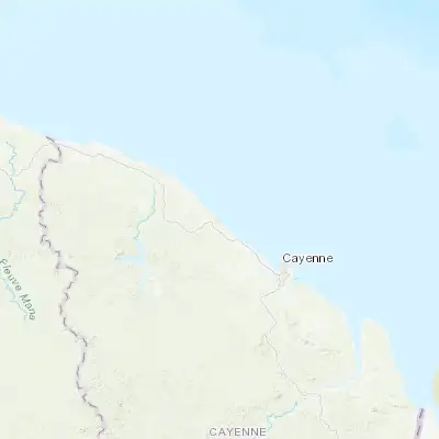 Map showing location of Kourou (5.162810, -52.642650)