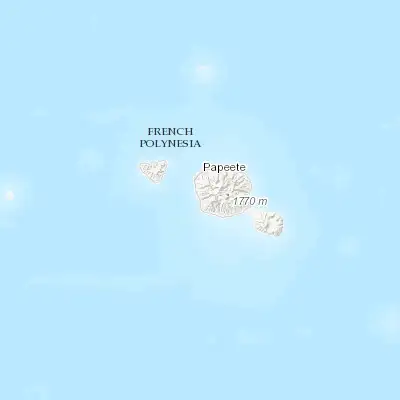 Map showing location of Paea (-17.683330, -149.583330)