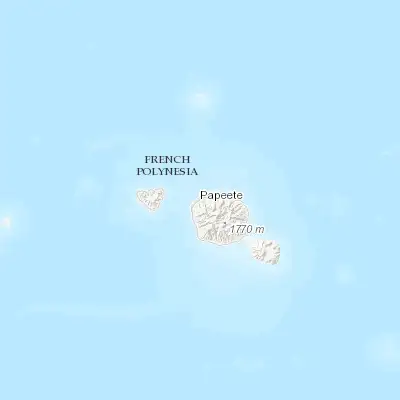 Map showing location of Papeete (-17.537330, -149.566500)