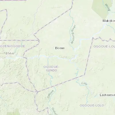 Map showing location of Booué (-0.092070, 11.938460)