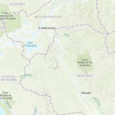 Map showing location of Fougamou (-1.215440, 10.583780)