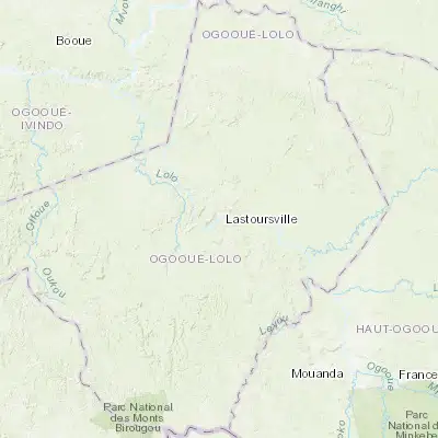 Map showing location of Lastoursville (-0.817420, 12.708180)