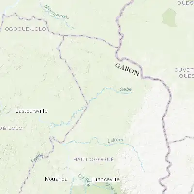 Map showing location of Okondja (-0.654870, 13.675330)