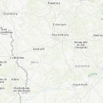 Map showing location of Abenberg (49.242820, 10.964010)