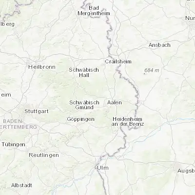 Map showing location of Abtsgmünd (48.895030, 10.001720)