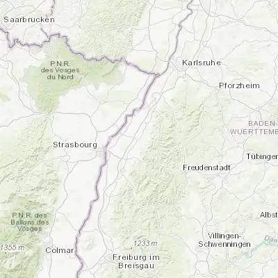Map showing location of Achern (48.631150, 8.076070)
