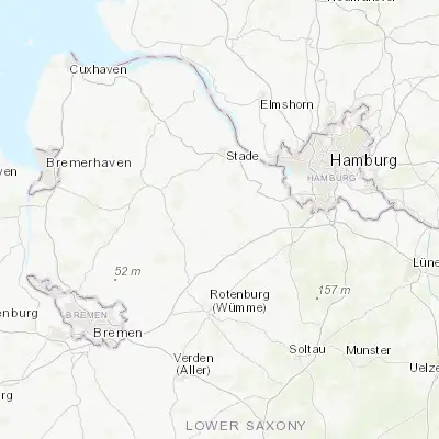 Map showing location of Ahlerstedt (53.400000, 9.450000)