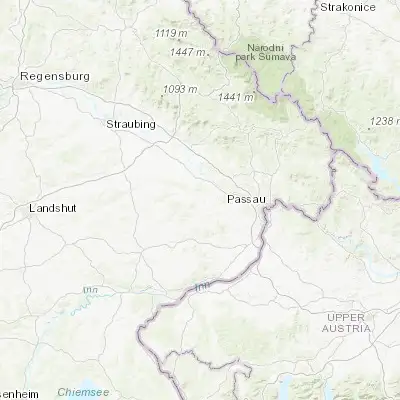 Map showing location of Aldersbach (48.589720, 13.089710)