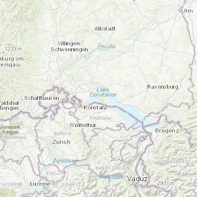 Map showing location of Allensbach (47.715360, 9.071450)