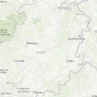 Map showing location of Alsfeld (50.751850, 9.270820)